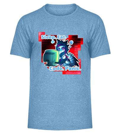 Hellblau Meliert-6806