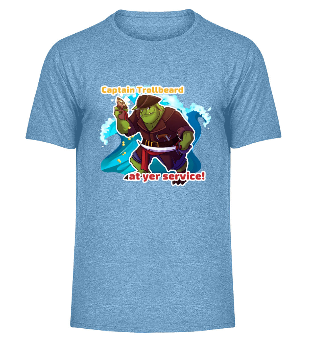 Hellblau Meliert-6806